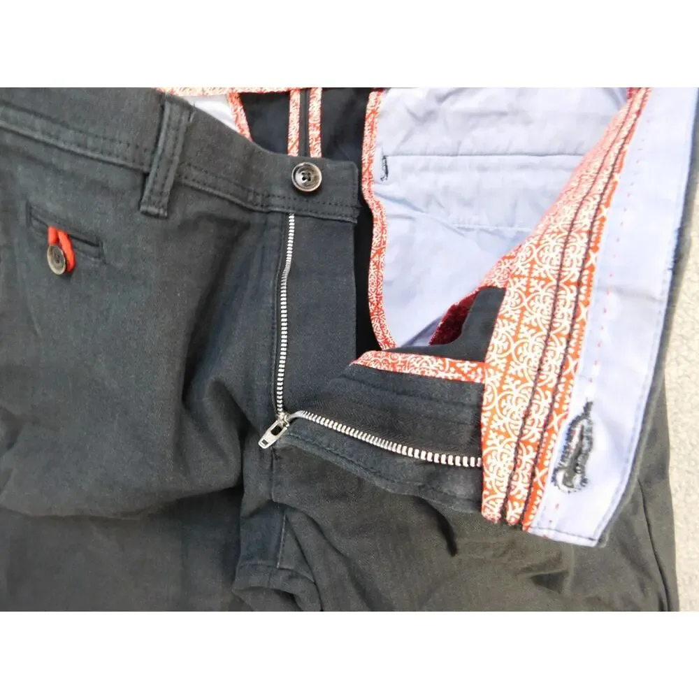 Vermonti Milan Mens Gray Slacks Trousers Pockets Dress Pants Size 36